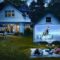 garage door projector screen
